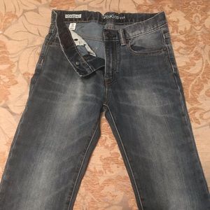 Black acid washed jeans